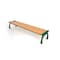 Frog Furnishings Cedar 8' Heritage Backless Bench with Green Frame PB 8CEDGFHERBAC - alternate 1